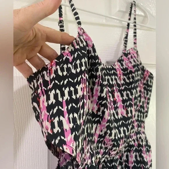 American Eagle Womens Size 6 Dress Spaghetti Strap Colorful Aztec Mini - Picture 5 of 13